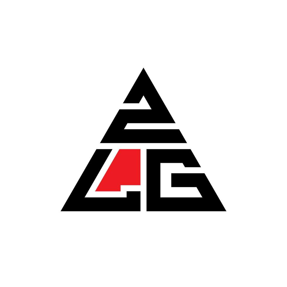 diseño de logotipo de letra triangular zlg con forma de triángulo. monograma de diseño de logotipo de triángulo zlg. plantilla de logotipo de vector de triángulo zlg con color rojo. logotipo triangular zlg logotipo simple, elegante y lujoso.