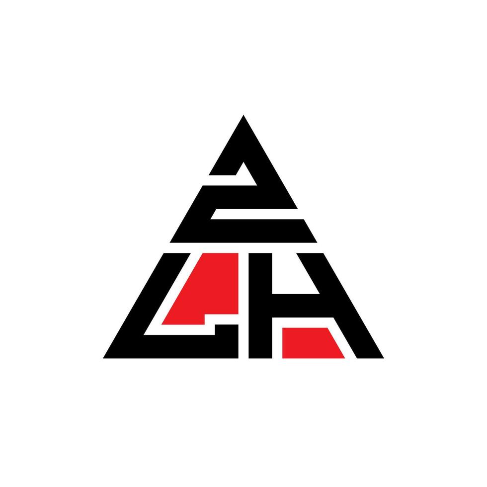 diseño de logotipo de letra triangular zlh con forma de triángulo. monograma de diseño de logotipo de triángulo zlh. plantilla de logotipo de vector de triángulo zlh con color rojo. logotipo triangular zlh logotipo simple, elegante y lujoso.