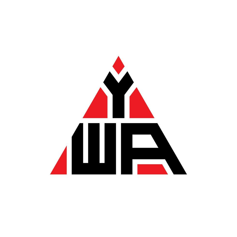 diseño del logotipo de la letra del triángulo ywa con forma de triángulo. monograma de diseño del logotipo del triángulo ywa. plantilla de logotipo de vector de triángulo ywa con color rojo. logotipo triangular ywa logotipo simple, elegante y lujoso.