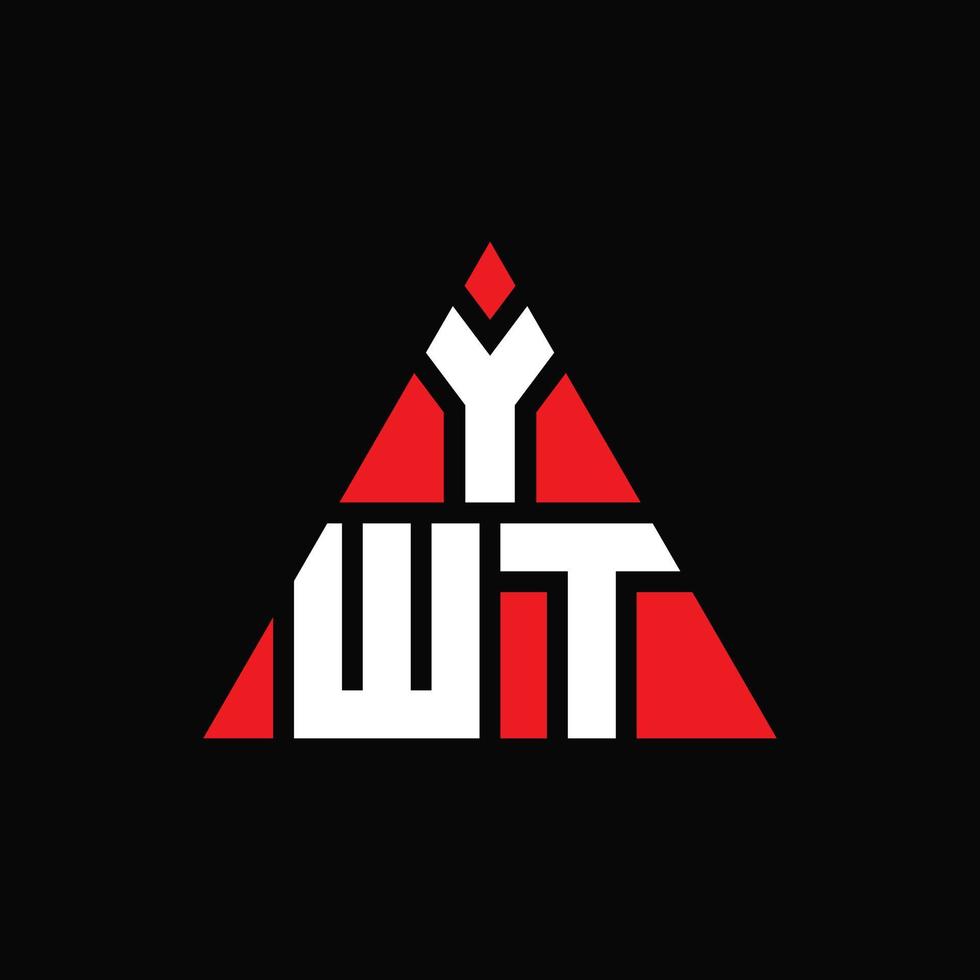 diseño de logotipo de letra de triángulo ywt con forma de triángulo. monograma de diseño de logotipo de triángulo ywt. plantilla de logotipo de vector de triángulo ywt con color rojo. logotipo triangular ywt logotipo simple, elegante y lujoso.