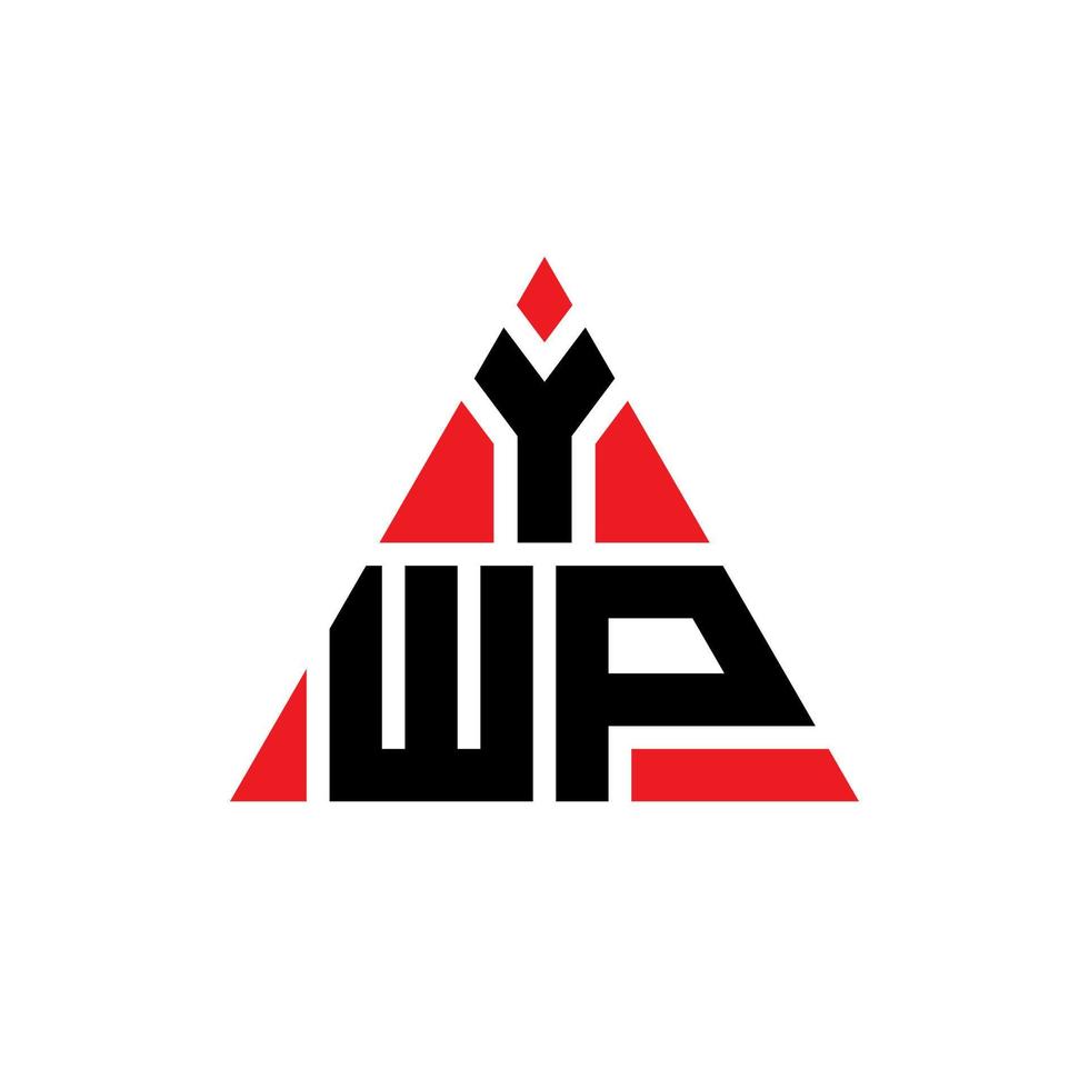 YWP triangle letter logo design with triangle shape. YWP triangle logo design monogram. YWP triangle vector logo template with red color. YWP triangular logo Simple, Elegant, and Luxurious Logo.