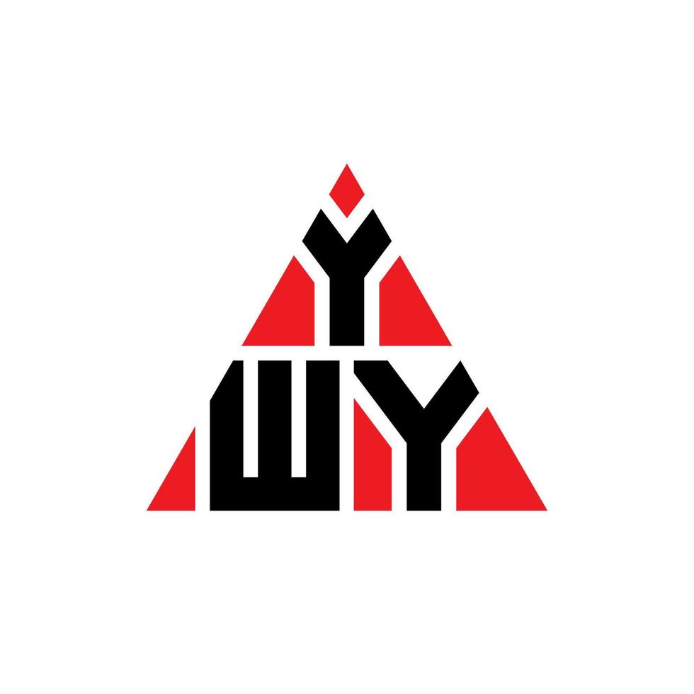 YWY triangle letter logo design with triangle shape. YWY triangle logo design monogram. YWY triangle vector logo template with red color. YWY triangular logo Simple, Elegant, and Luxurious Logo.