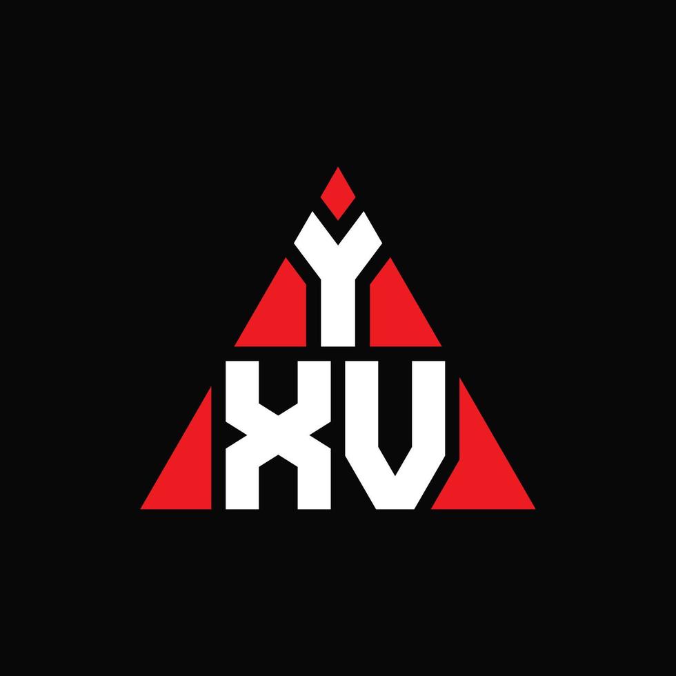 diseño de logotipo de letra triangular yxv con forma de triángulo. monograma de diseño del logotipo del triángulo yxv. plantilla de logotipo de vector de triángulo yxv con color rojo. logotipo triangular yxv logotipo simple, elegante y lujoso.