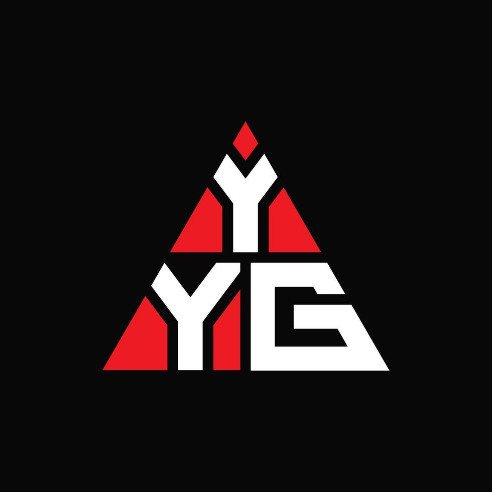YYG triangle letter logo design with triangle shape. YYG triangle logo design monogram. YYG triangle vector logo template with red color. YYG triangular logo Simple, Elegant, and Luxurious Logo.