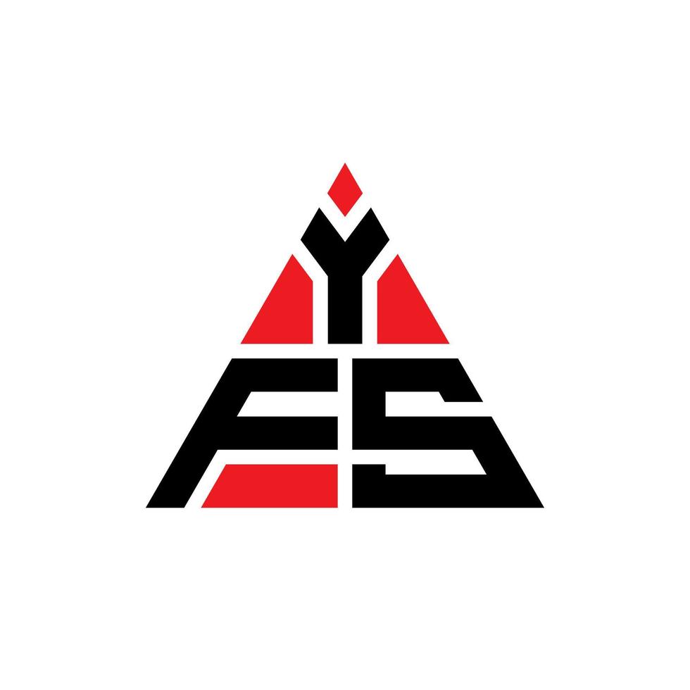 Diseño de logotipo de letra triangular yfs con forma de triángulo. monograma de diseño de logotipo de triángulo yfs. plantilla de logotipo de vector de triángulo yfs con color rojo. logotipo triangular yfs logotipo simple, elegante y lujoso.