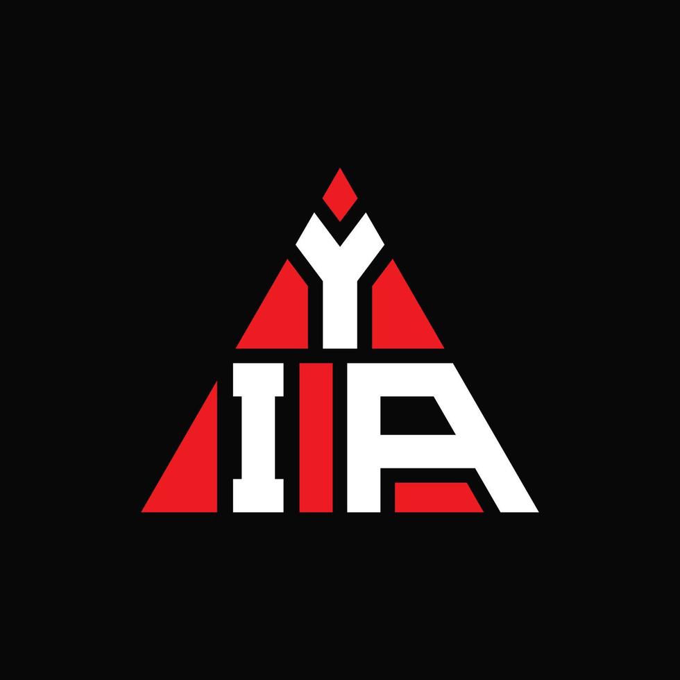 diseño de logotipo de letra triangular yia con forma de triángulo. monograma de diseño del logotipo del triángulo yia. plantilla de logotipo de vector de triángulo yia con color rojo. logotipo triangular yia logotipo simple, elegante y lujoso.