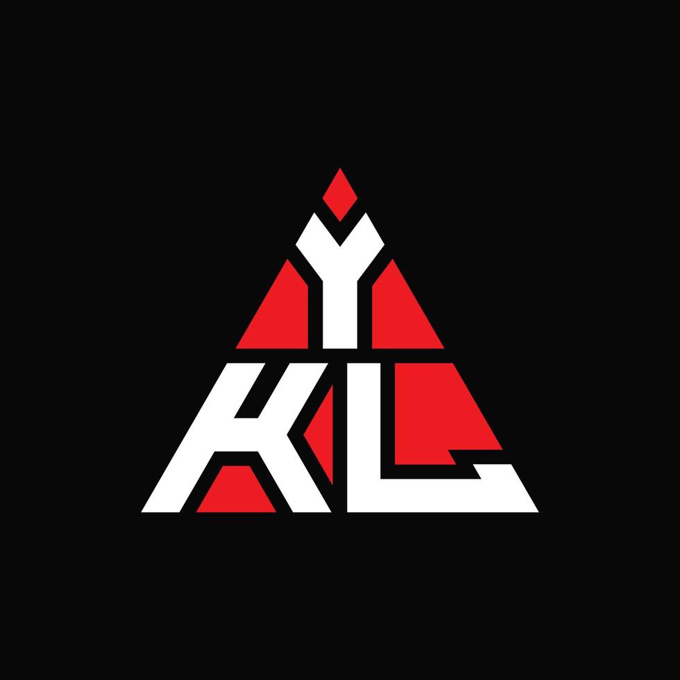 ykl diseño de logotipo de letra triangular con forma de triángulo. monograma de diseño de logotipo de triángulo ykl. plantilla de logotipo de vector de triángulo ykl con color rojo. logotipo triangular ykl logotipo simple, elegante y lujoso.