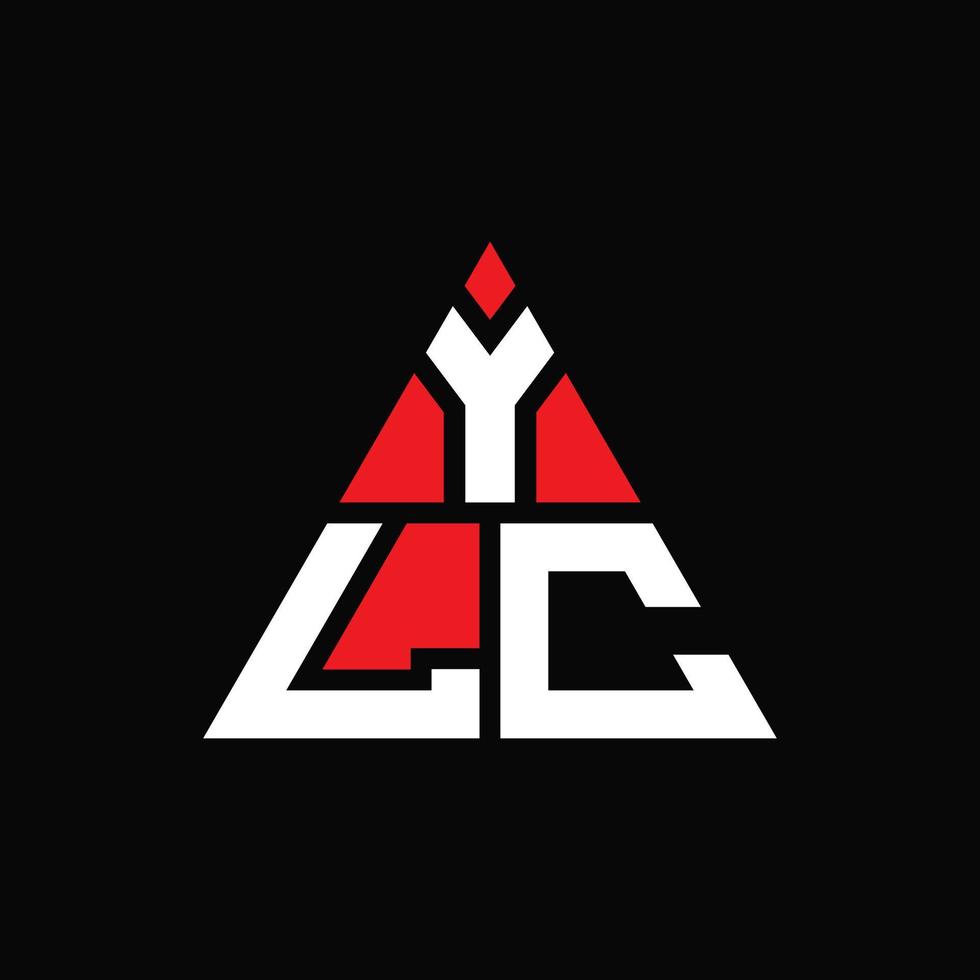 diseño de logotipo de letra de triángulo ylc con forma de triángulo. monograma de diseño de logotipo de triángulo ylc. plantilla de logotipo de vector de triángulo ylc con color rojo. logotipo triangular ylc logotipo simple, elegante y lujoso.