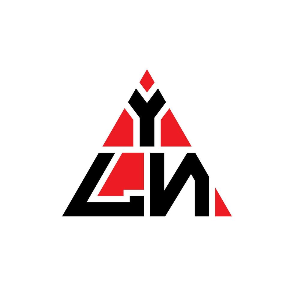 diseño de logotipo de letra de triángulo yln con forma de triángulo. monograma de diseño del logotipo del triángulo yln. plantilla de logotipo de vector de triángulo yln con color rojo. logotipo triangular yln logotipo simple, elegante y lujoso.