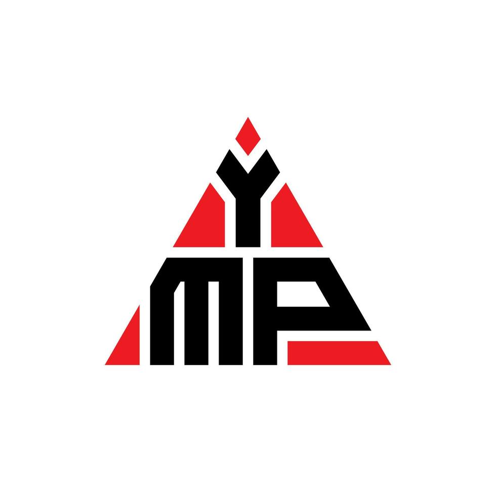 diseño de logotipo de letra de triángulo ymp con forma de triángulo. monograma de diseño de logotipo de triángulo ymp. plantilla de logotipo de vector de triángulo ymp con color rojo. logotipo triangular ymp logotipo simple, elegante y lujoso.