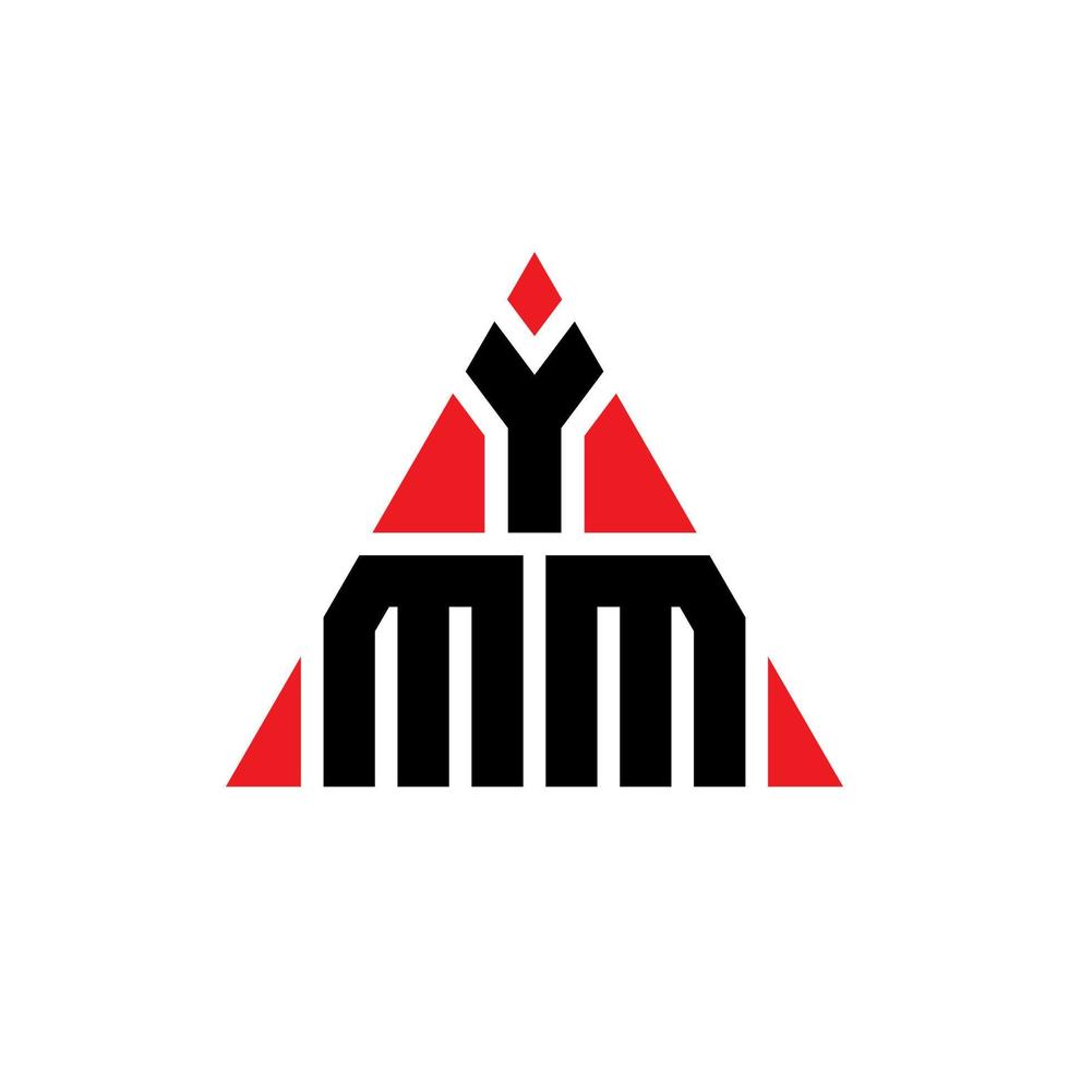 diseño de logotipo de letra triangular ymm con forma de triángulo. monograma de diseño de logotipo de triángulo ymm. plantilla de logotipo de vector de triángulo ymm con color rojo. logotipo triangular ymm logotipo simple, elegante y lujoso.