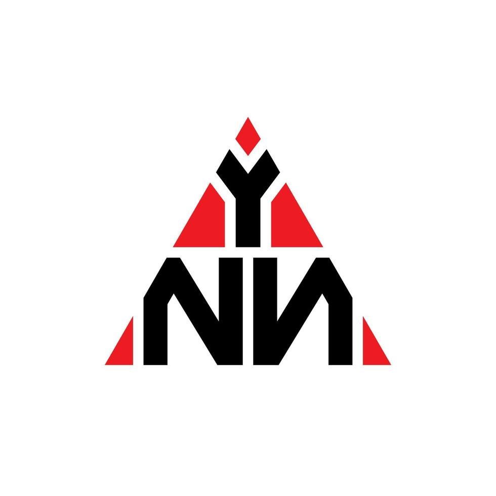 diseño de logotipo de letra de triángulo ynn con forma de triángulo. monograma de diseño del logotipo del triángulo ynn. plantilla de logotipo de vector de triángulo ynn con color rojo. logotipo triangular ynn logotipo simple, elegante y lujoso.