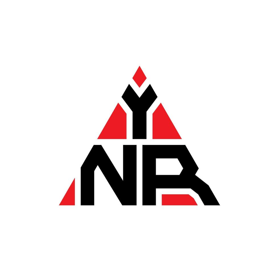 ynr diseño de logotipo de letra triangular con forma de triángulo. monograma de diseño de logotipo de triángulo ynr. plantilla de logotipo de vector de triángulo ynr con color rojo. logotipo triangular ynr logotipo simple, elegante y lujoso.