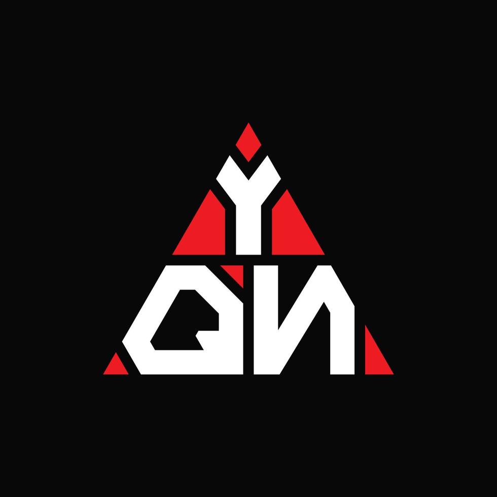 diseño de logotipo de letra triangular yqn con forma de triángulo. monograma de diseño del logotipo del triángulo yqn. plantilla de logotipo de vector de triángulo yqn con color rojo. logotipo triangular yqn logotipo simple, elegante y lujoso.