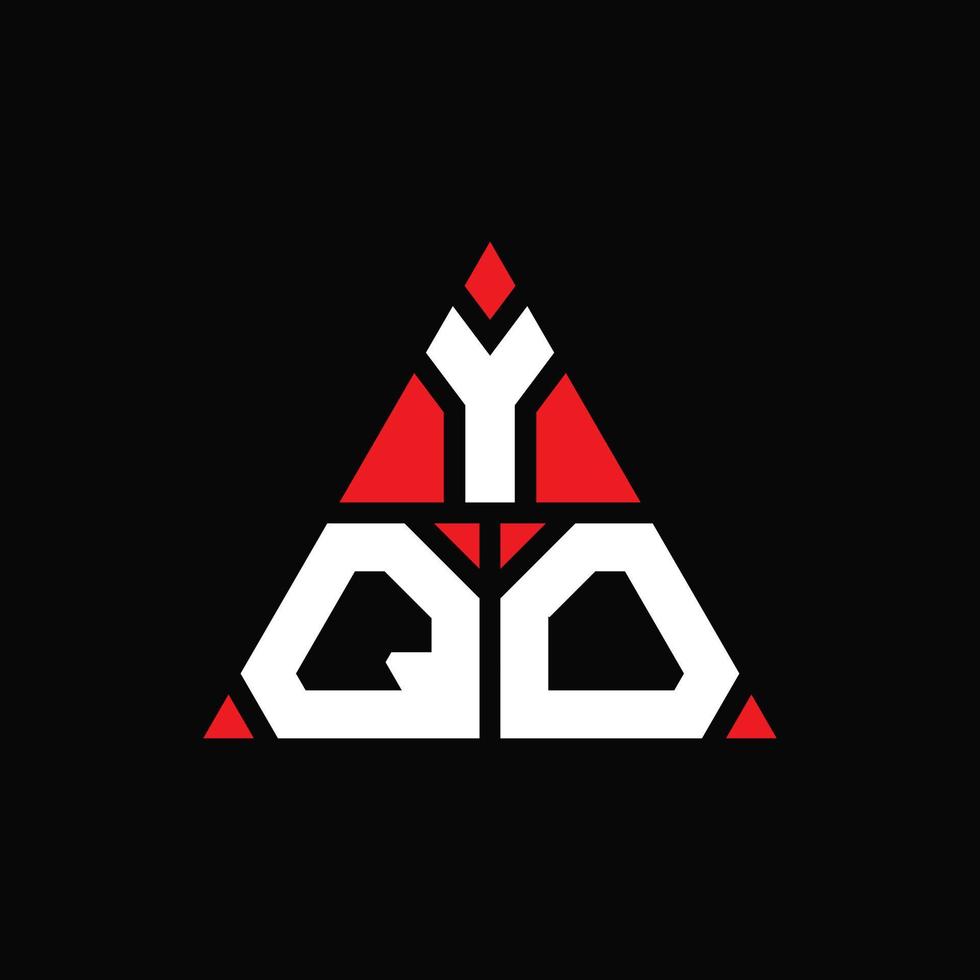 diseño de logotipo de letra triangular yqo con forma de triángulo. monograma de diseño del logotipo del triángulo yqo. plantilla de logotipo de vector de triángulo yqo con color rojo. logotipo triangular yqo logotipo simple, elegante y lujoso.