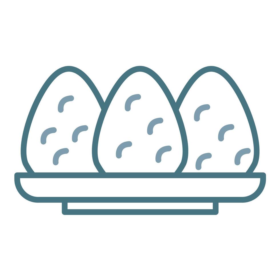 Coxinha Line Two Color Icon vector