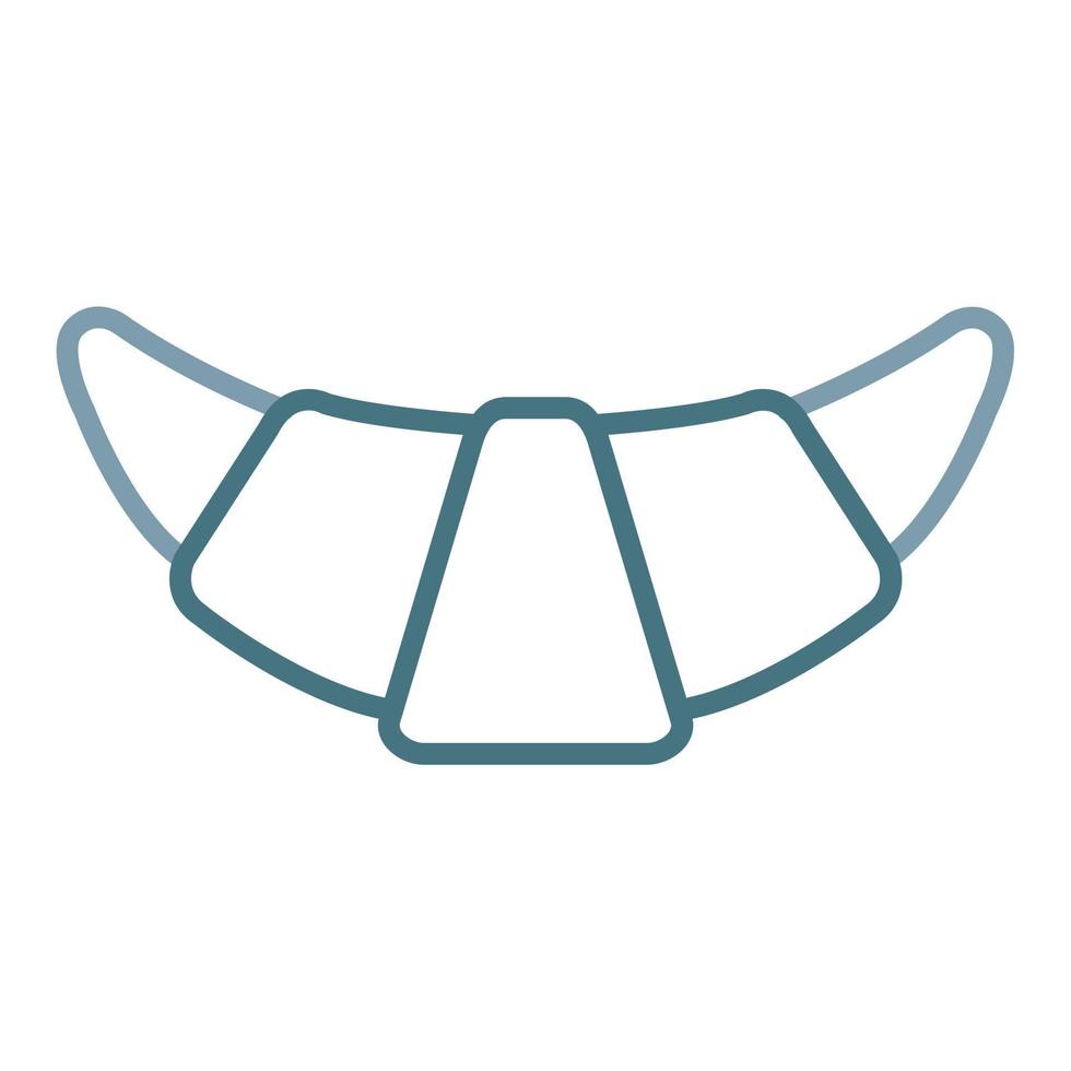 Croissant Line Two Color Icon vector
