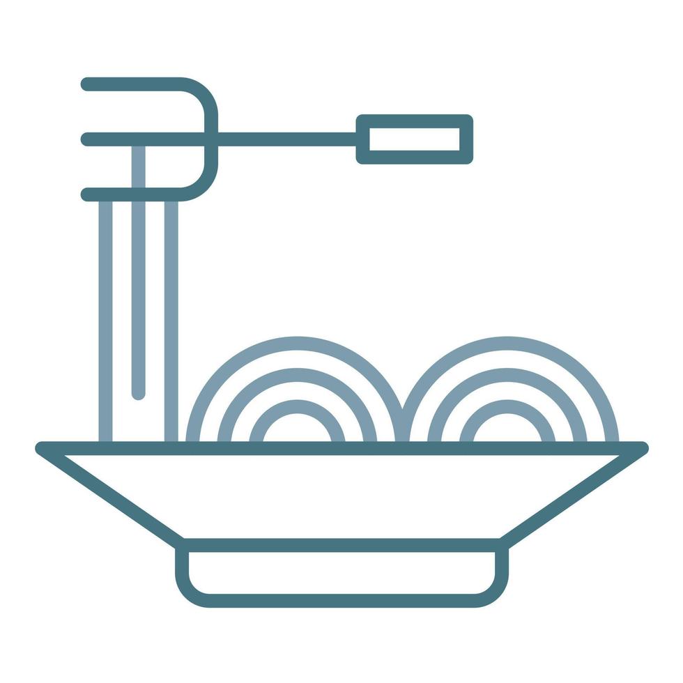 Pasta Line Two Color Icon vector