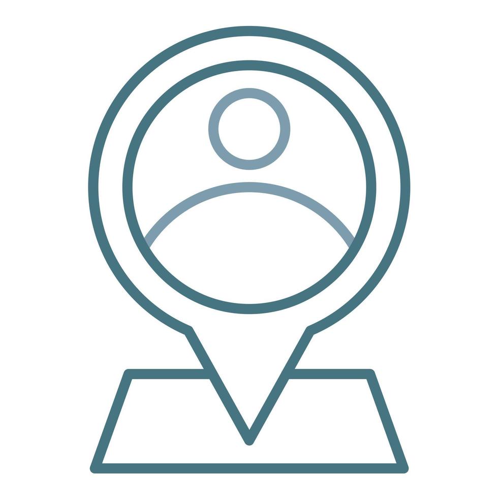 Marker Line Two Color Icon vector
