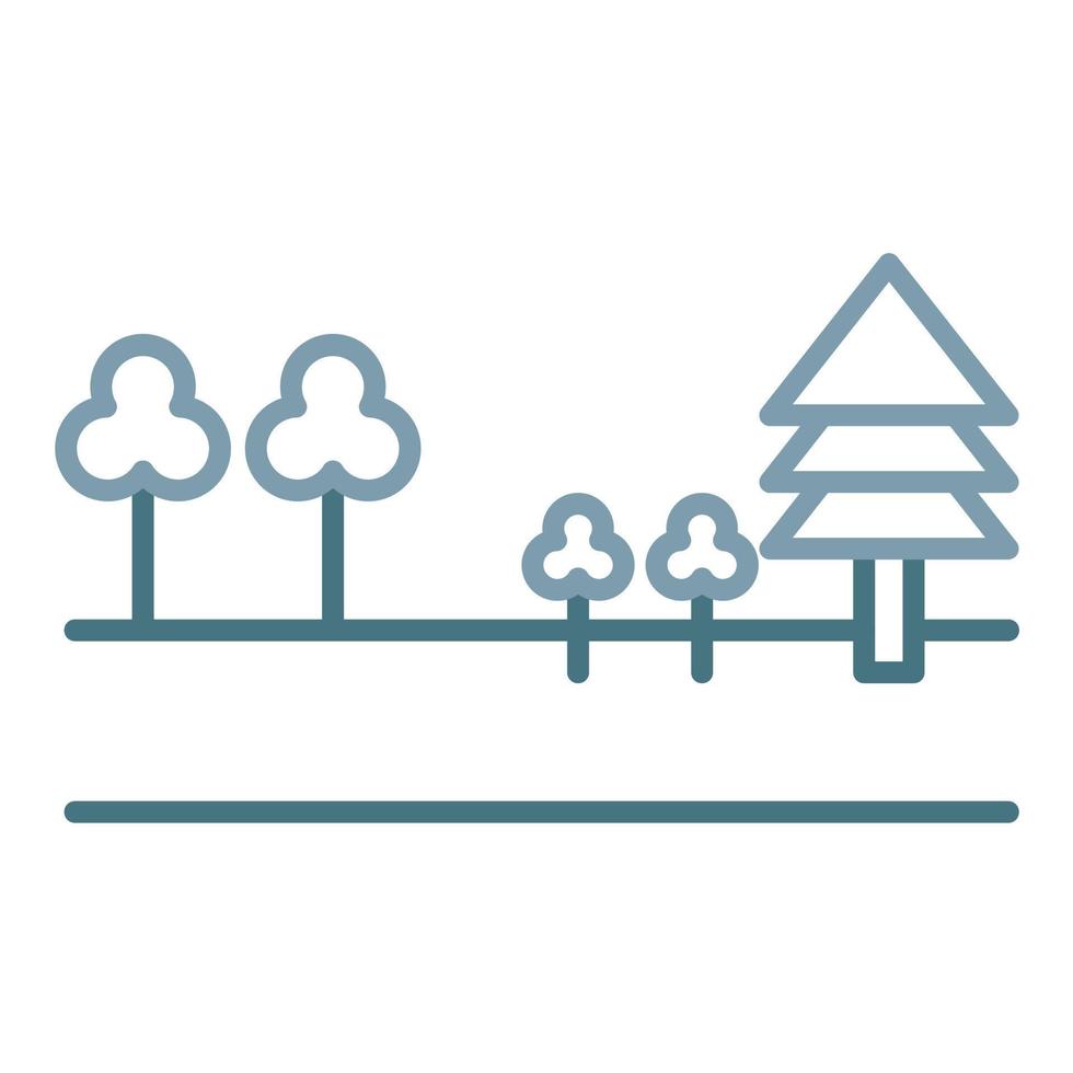 Forest Line Two Color Icon vector