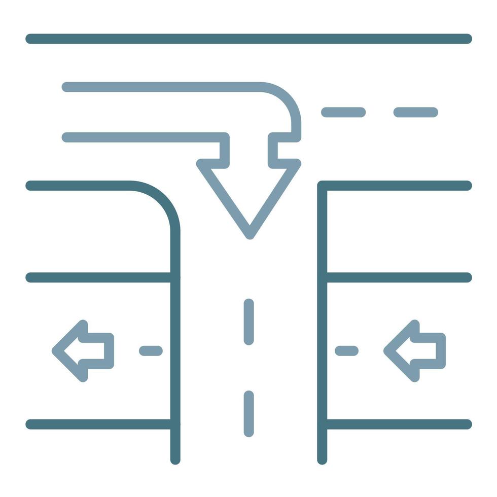 Road Ramps Line Two Color Icon vector