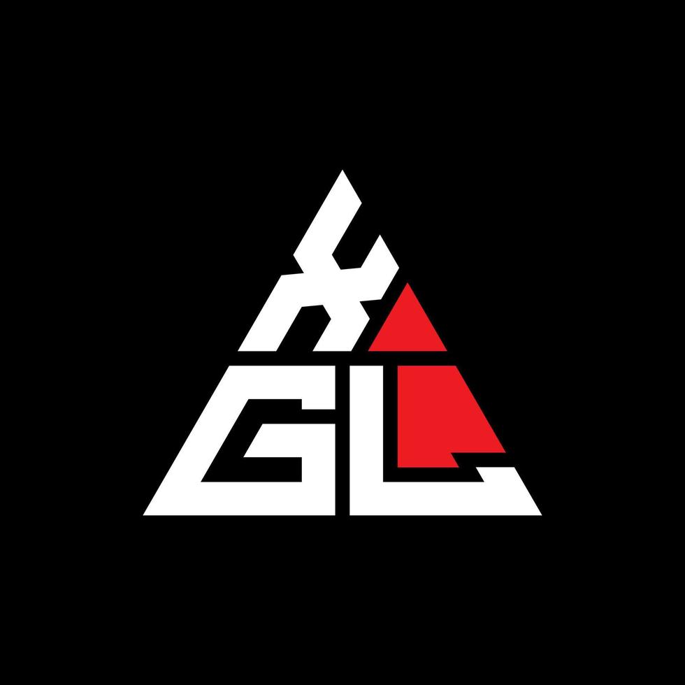 Diseño de logotipo de letra triangular xgl con forma de triángulo. monograma de diseño de logotipo de triángulo xgl. Plantilla de logotipo de vector de triángulo xgl con color rojo. logotipo triangular xgl logotipo simple, elegante y lujoso.