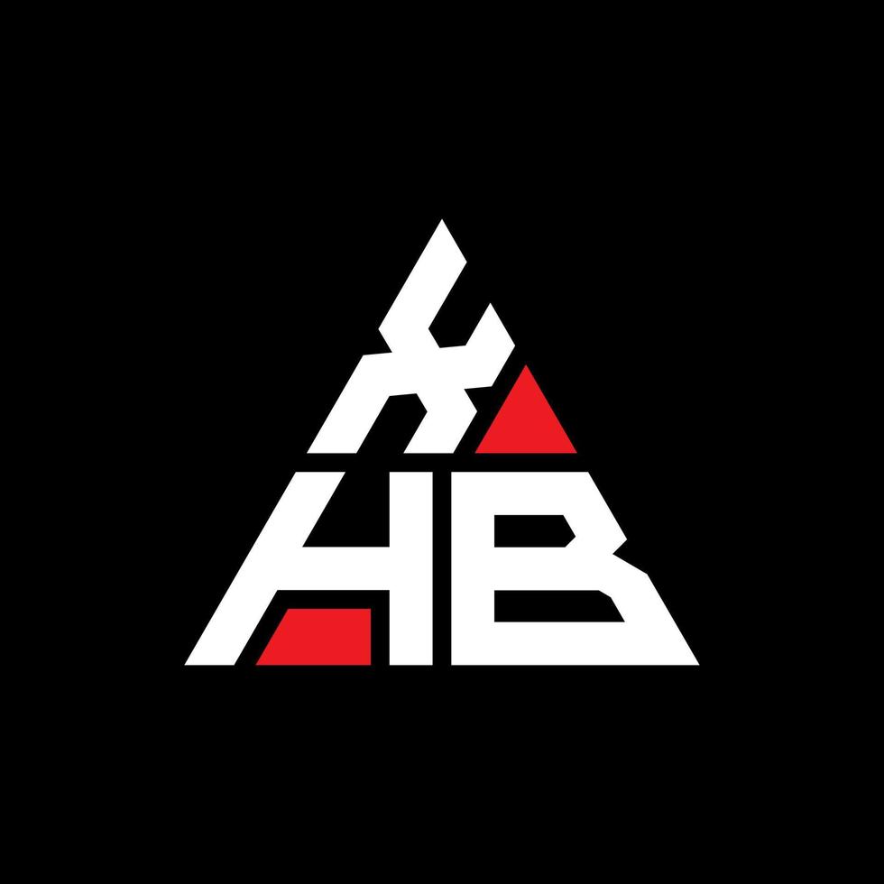 Diseño de logotipo de letra triangular xhb con forma de triángulo. monograma de diseño del logotipo del triángulo xhb. plantilla de logotipo de vector de triángulo xhb con color rojo. logotipo triangular xhb logotipo simple, elegante y lujoso.