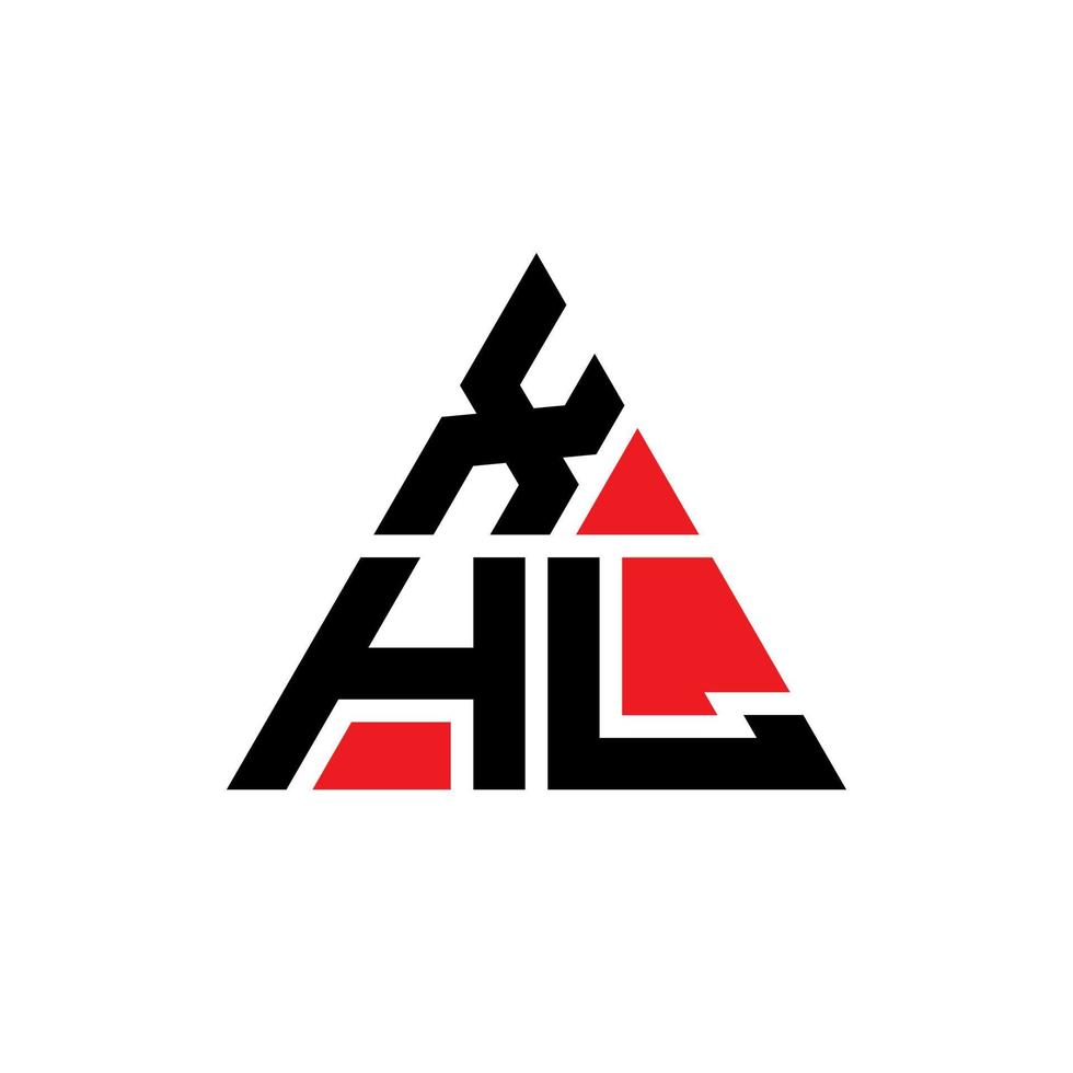 diseño de logotipo de letra triangular xhl con forma de triángulo. monograma de diseño de logotipo de triángulo xhl. plantilla de logotipo de vector de triángulo xhl con color rojo. logotipo triangular xhl logotipo simple, elegante y lujoso.