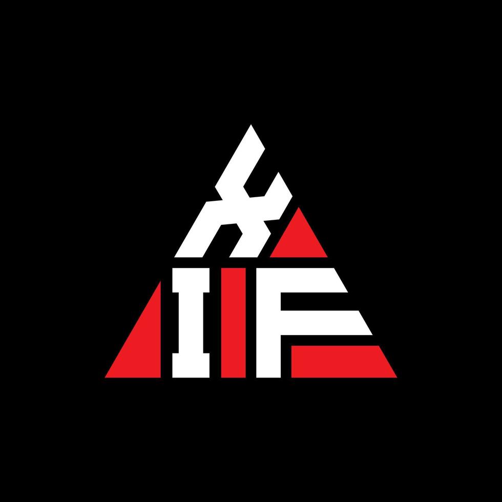 XIF triangle letter logo design with triangle shape. XIF triangle logo design monogram. XIF triangle vector logo template with red color. XIF triangular logo Simple, Elegant, and Luxurious Logo.