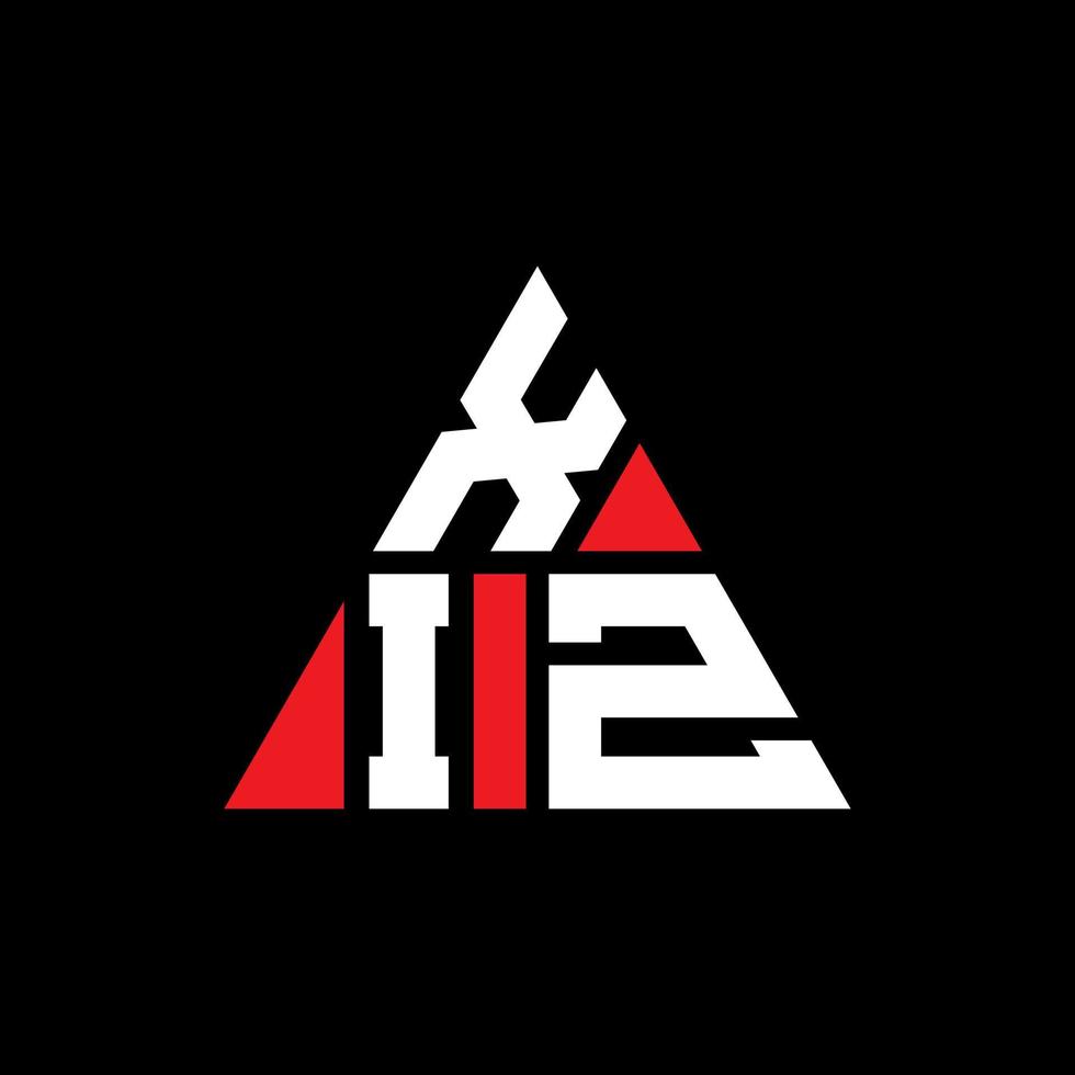 diseño del logotipo de la letra del triángulo xiz con forma de triángulo. monograma de diseño del logotipo del triángulo xiz. plantilla de logotipo de vector de triángulo xiz con color rojo. logotipo triangular xiz logotipo simple, elegante y lujoso.