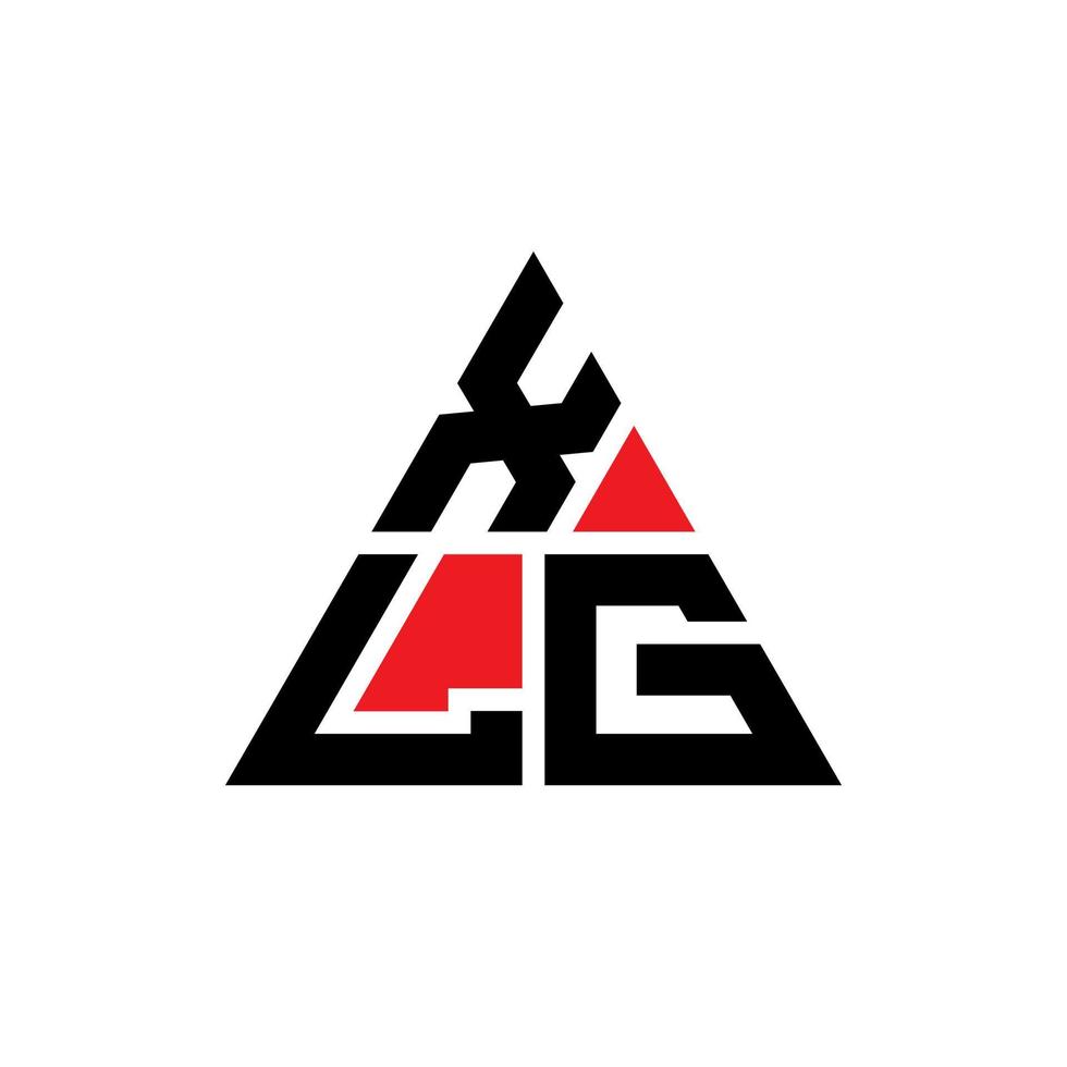 diseño de logotipo de letra triangular xlg con forma de triángulo. monograma de diseño de logotipo de triángulo xlg. plantilla de logotipo de vector de triángulo xlg con color rojo. logotipo triangular xlg logotipo simple, elegante y lujoso.