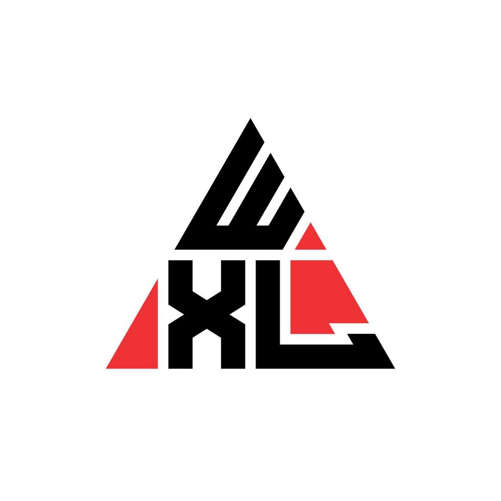diseño de logotipo de letra triangular wxl con forma de triángulo. monograma de diseño de logotipo de triángulo wxl. plantilla de logotipo de vector de triángulo wxl con color rojo. logotipo triangular wxl logotipo simple, elegante y lujoso.