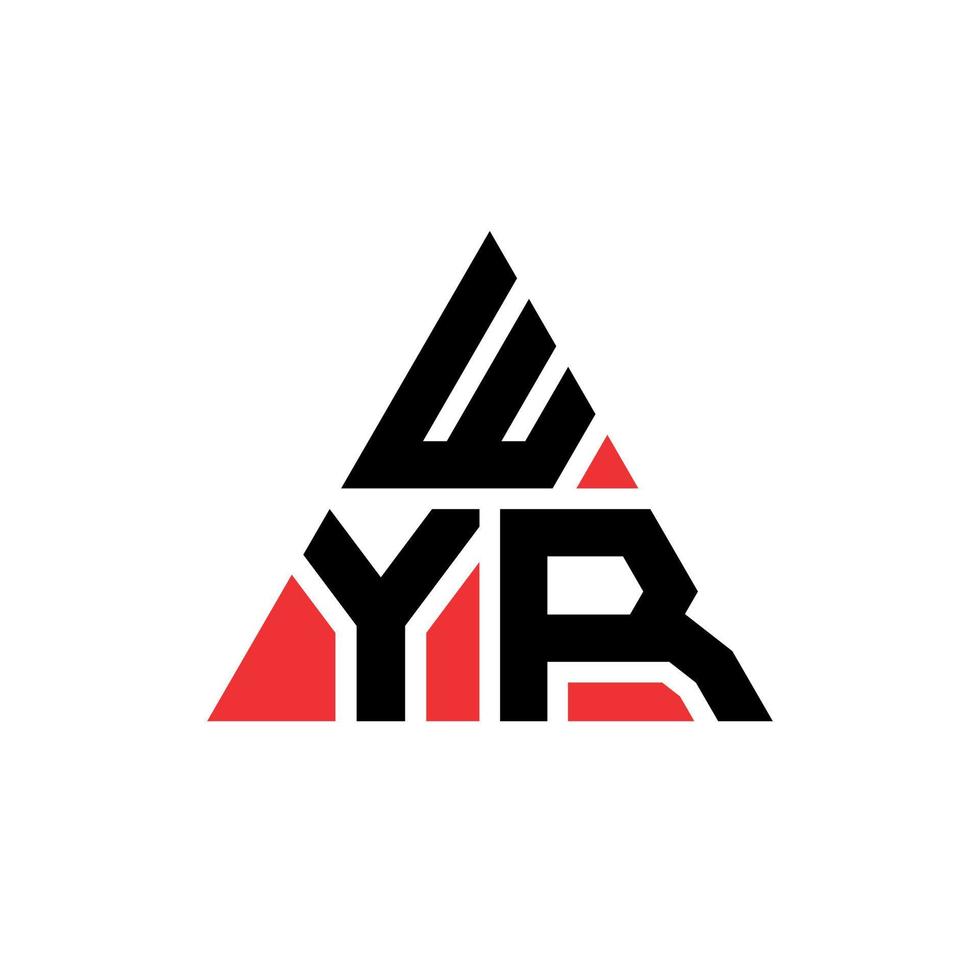 diseño de logotipo de letra de triángulo wyr con forma de triángulo. monograma de diseño de logotipo de triángulo wyr. plantilla de logotipo de vector de triángulo wyr con color rojo. logotipo triangular wyr logotipo simple, elegante y lujoso.