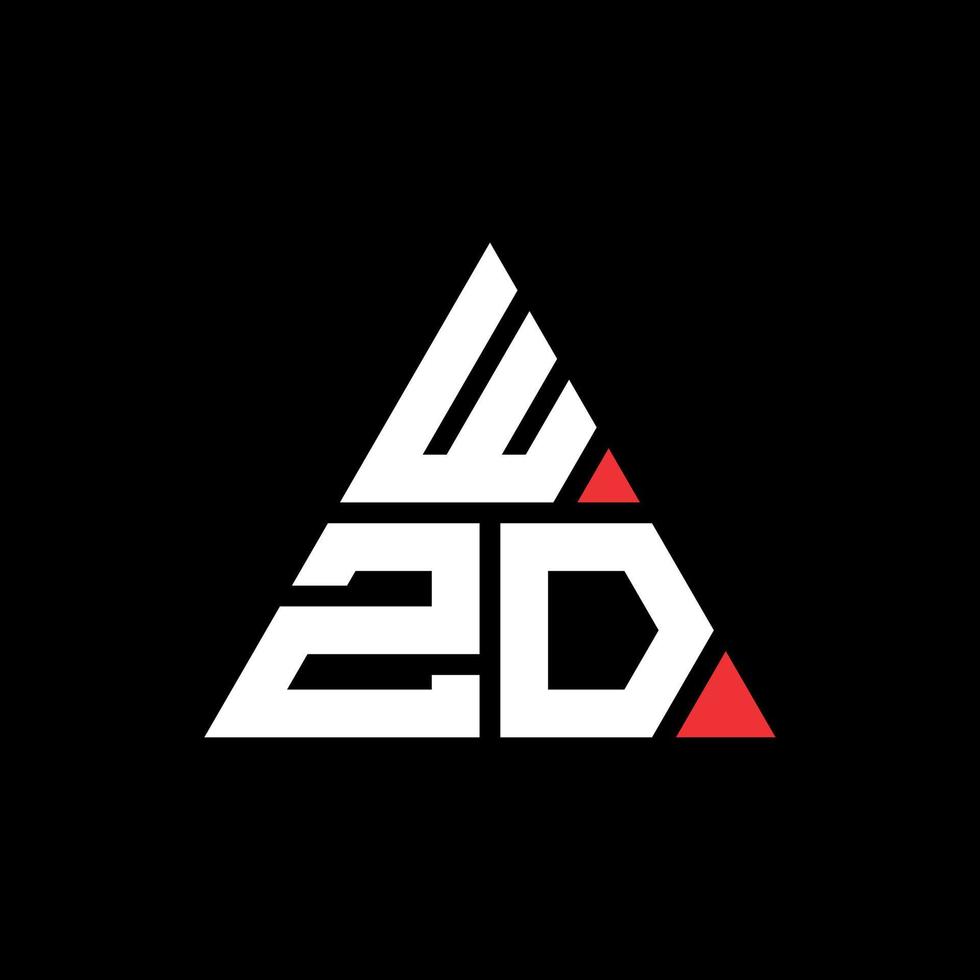 diseño de logotipo de letra triangular wzd con forma de triángulo. monograma de diseño del logotipo del triángulo wzd. plantilla de logotipo de vector de triángulo wzd con color rojo. logotipo triangular wzd logotipo simple, elegante y lujoso.