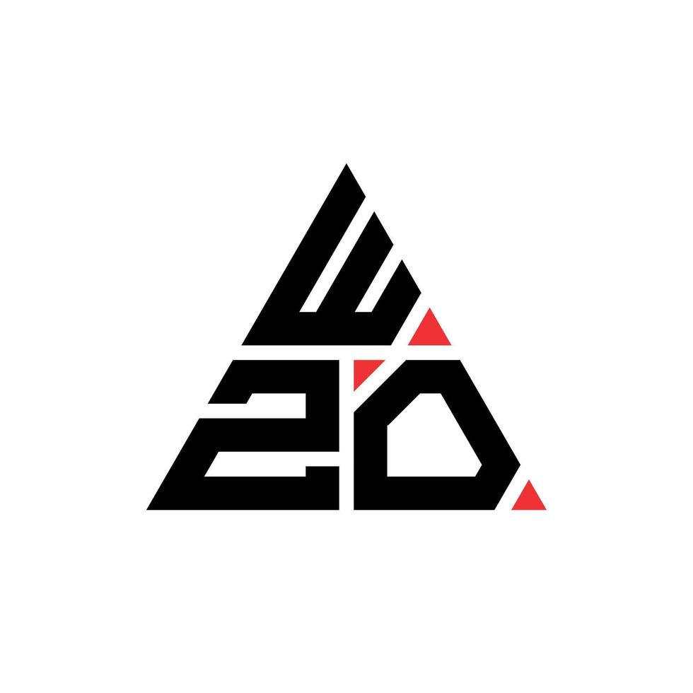 diseño de logotipo de letra triangular wzo con forma de triángulo. monograma de diseño del logotipo del triángulo wzo. plantilla de logotipo de vector de triángulo wzo con color rojo. logotipo triangular wzo logotipo simple, elegante y lujoso.