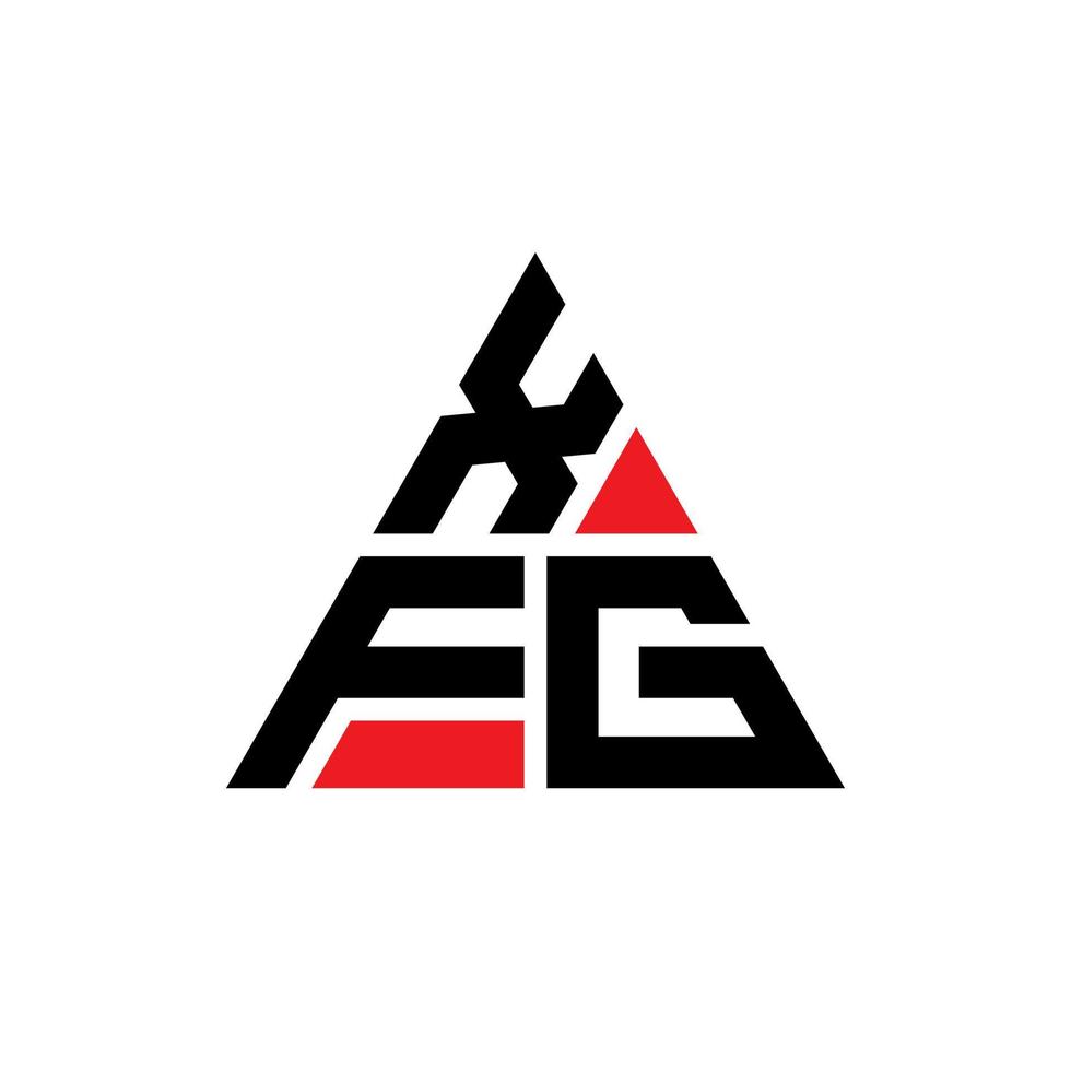 Diseño de logotipo de letra triangular xfg con forma de triángulo. monograma de diseño del logotipo del triángulo xfg. plantilla de logotipo de vector de triángulo xfg con color rojo. logotipo triangular xfg logotipo simple, elegante y lujoso.