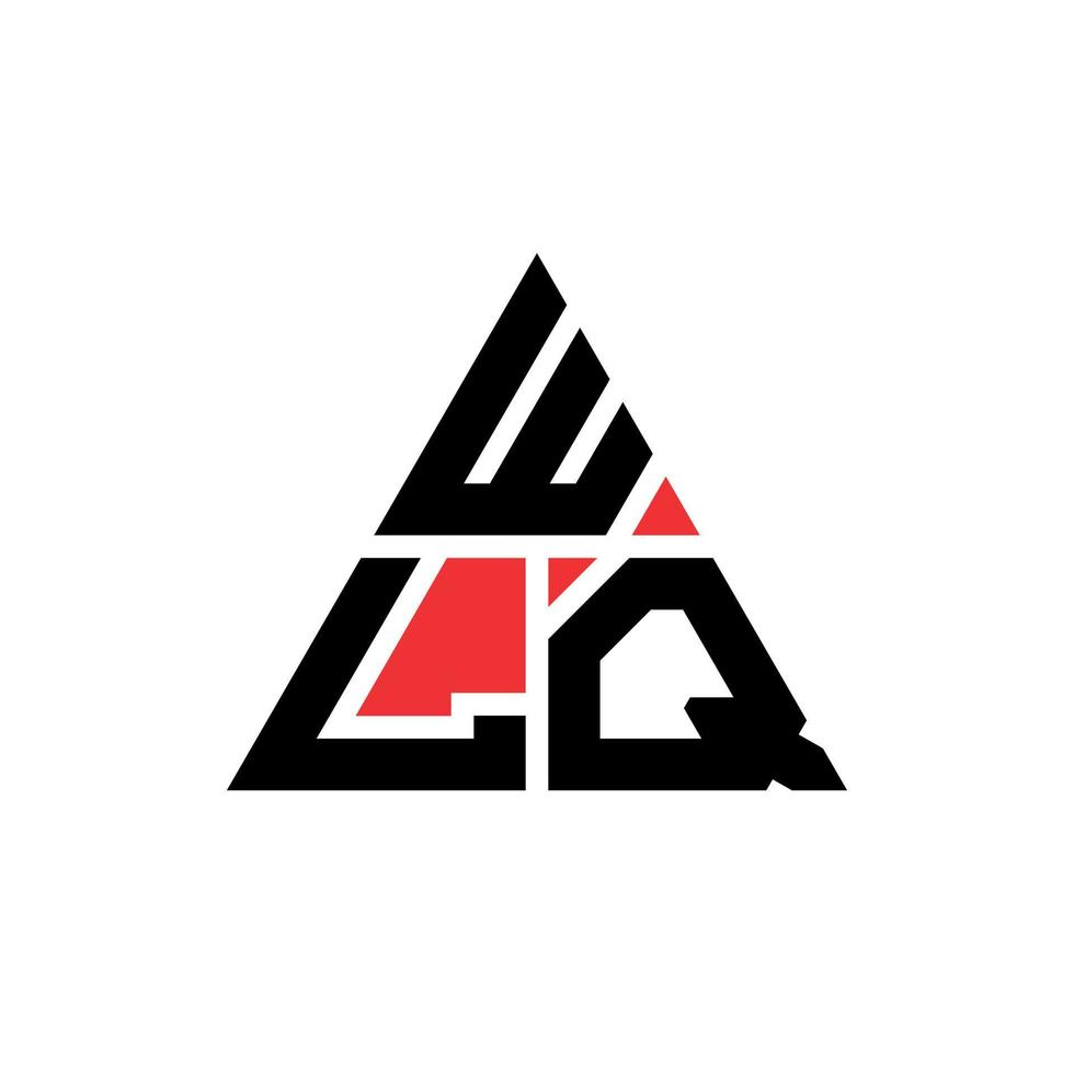 diseño de logotipo de letra triangular wlq con forma de triángulo. monograma de diseño de logotipo de triángulo wlq. plantilla de logotipo de vector de triángulo wlq con color rojo. logotipo triangular wlq logotipo simple, elegante y lujoso.