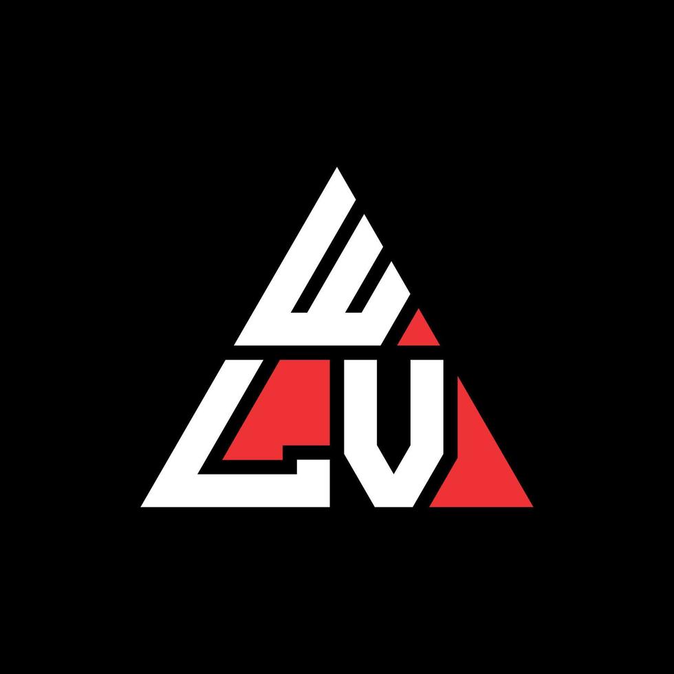 diseño de logotipo de letra de triángulo wlv con forma de triángulo. monograma de diseño de logotipo de triángulo wlv. plantilla de logotipo de vector de triángulo wlv con color rojo. logotipo triangular wlv logotipo simple, elegante y lujoso.