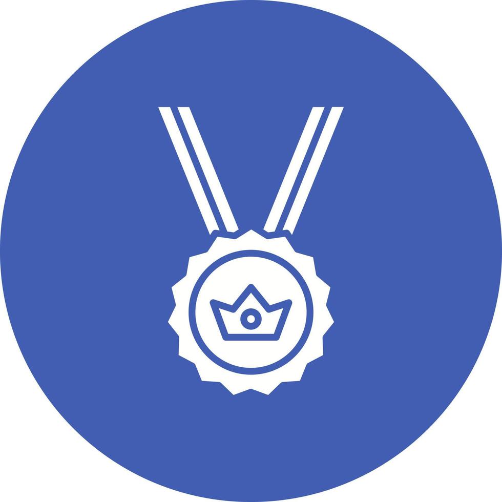 Award Badge Glyph Circle Background Icon vector