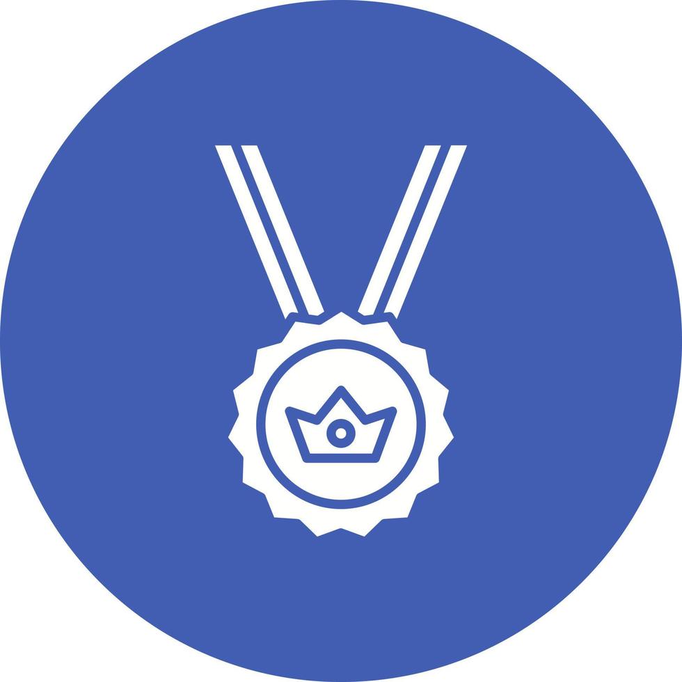 Award Badge Glyph Circle Background Icon vector