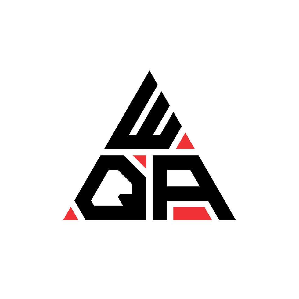 diseño de logotipo de letra triangular wqa con forma de triángulo. monograma de diseño del logotipo del triángulo wqa. plantilla de logotipo de vector de triángulo wqa con color rojo. logotipo triangular wqa logotipo simple, elegante y lujoso.