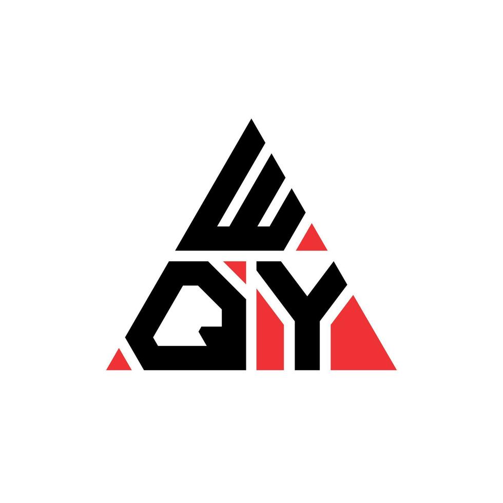 diseño de logotipo de letra triangular wqy con forma de triángulo. monograma de diseño de logotipo de triángulo wqy. plantilla de logotipo de vector de triángulo wqy con color rojo. logotipo triangular wqy logotipo simple, elegante y lujoso.