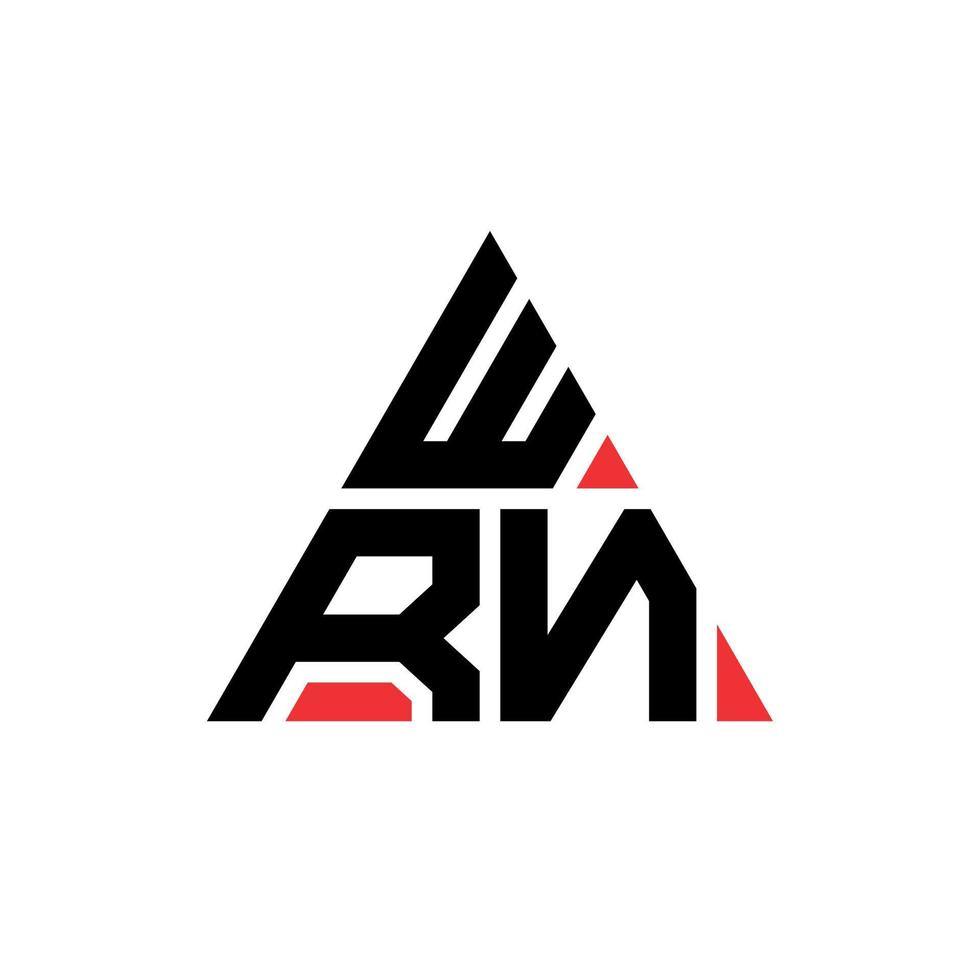 WRN triangle letter logo design with triangle shape. WRN triangle logo design monogram. WRN