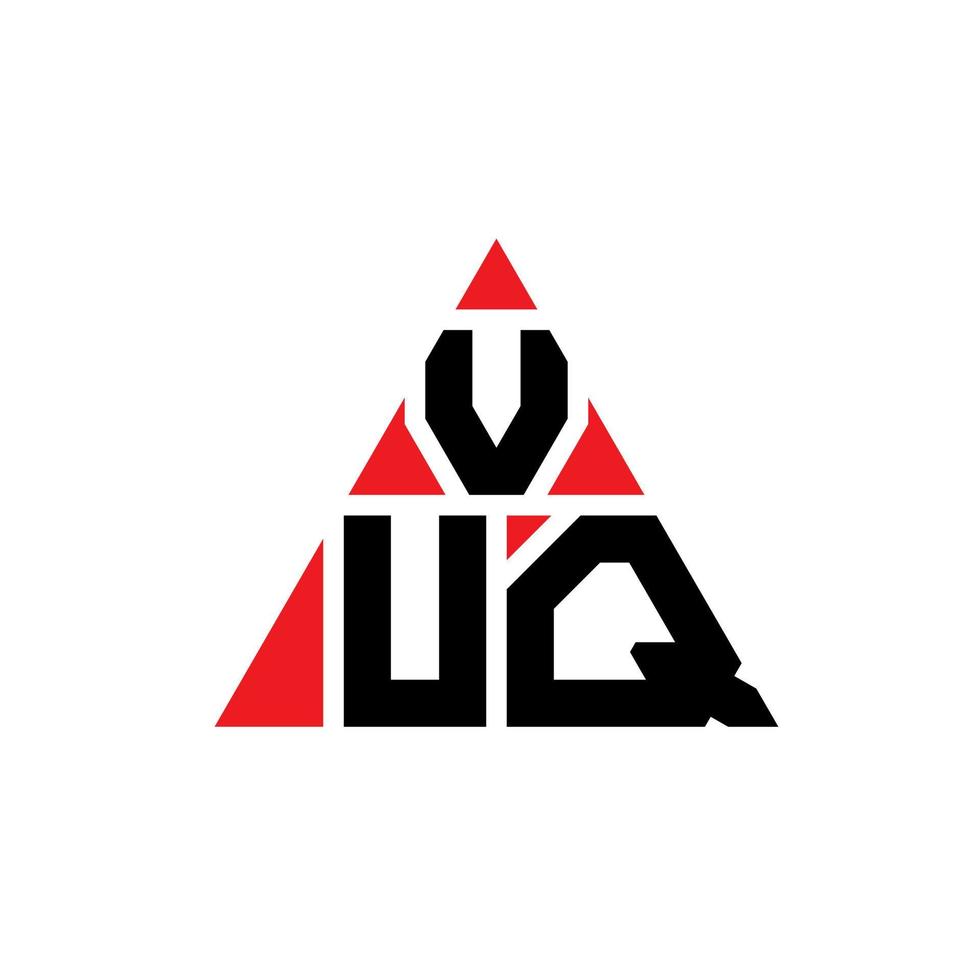 diseño de logotipo de letra triangular vuq con forma de triángulo. monograma de diseño del logotipo del triángulo vuq. plantilla de logotipo de vector de triángulo vuq con color rojo. logotipo triangular vuq logotipo simple, elegante y lujoso.