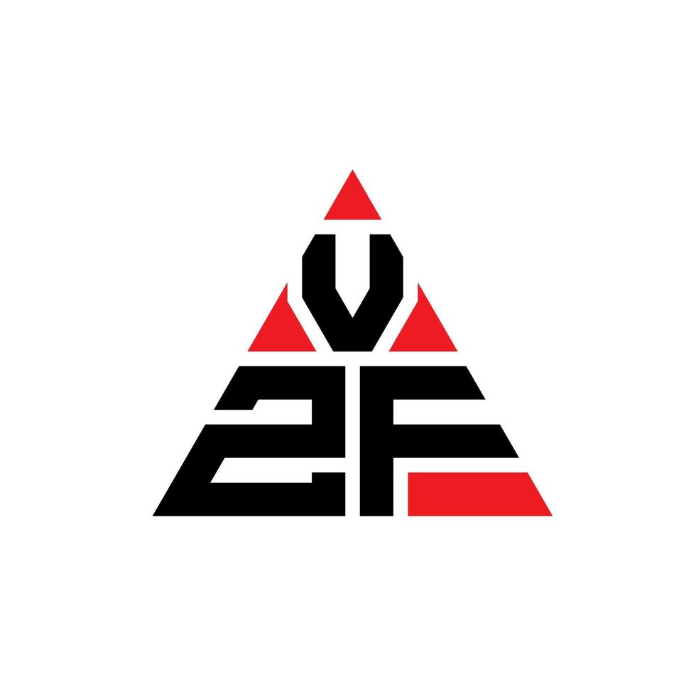 Diseño de logotipo de letra triangular vzf con forma de triángulo. monograma de diseño del logotipo del triángulo vzf. plantilla de logotipo de vector de triángulo vzf con color rojo. logotipo triangular vzf logotipo simple, elegante y lujoso.