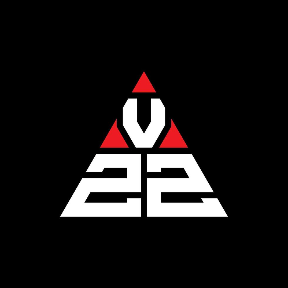Diseño de logotipo de letra triangular vzz con forma de triángulo. monograma de diseño del logotipo del triángulo vzz. plantilla de logotipo de vector de triángulo vzz con color rojo. logotipo triangular vzz logotipo simple, elegante y lujoso.