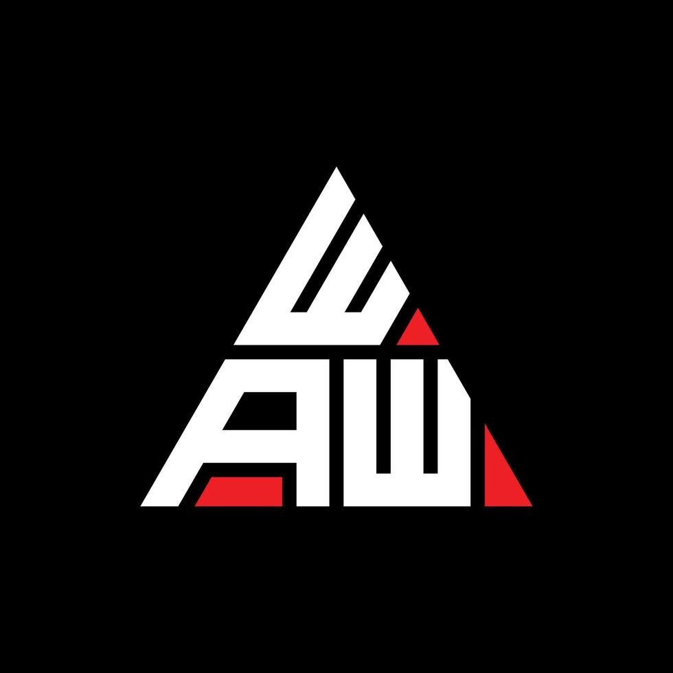 diseño de logotipo de letra de triángulo waw con forma de triángulo. monograma de diseño de logotipo de triángulo waw. plantilla de logotipo de vector de triángulo waw con color rojo. logotipo triangular waw logotipo simple, elegante y lujoso. guau