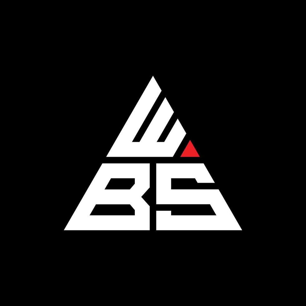 diseño de logotipo de letra triangular wbs con forma de triángulo. monograma de diseño de logotipo de triángulo wbs. plantilla de logotipo de vector de triángulo wbs con color rojo. logotipo triangular wbs logotipo simple, elegante y lujoso. wbs