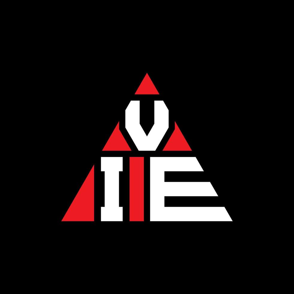 vie diseño de logotipo de letra triangular con forma de triángulo. monograma de diseño de logotipo de triángulo vie. vie plantilla de logotipo de vector de triángulo con color rojo. vie logotipo triangular logotipo simple, elegante y lujoso.