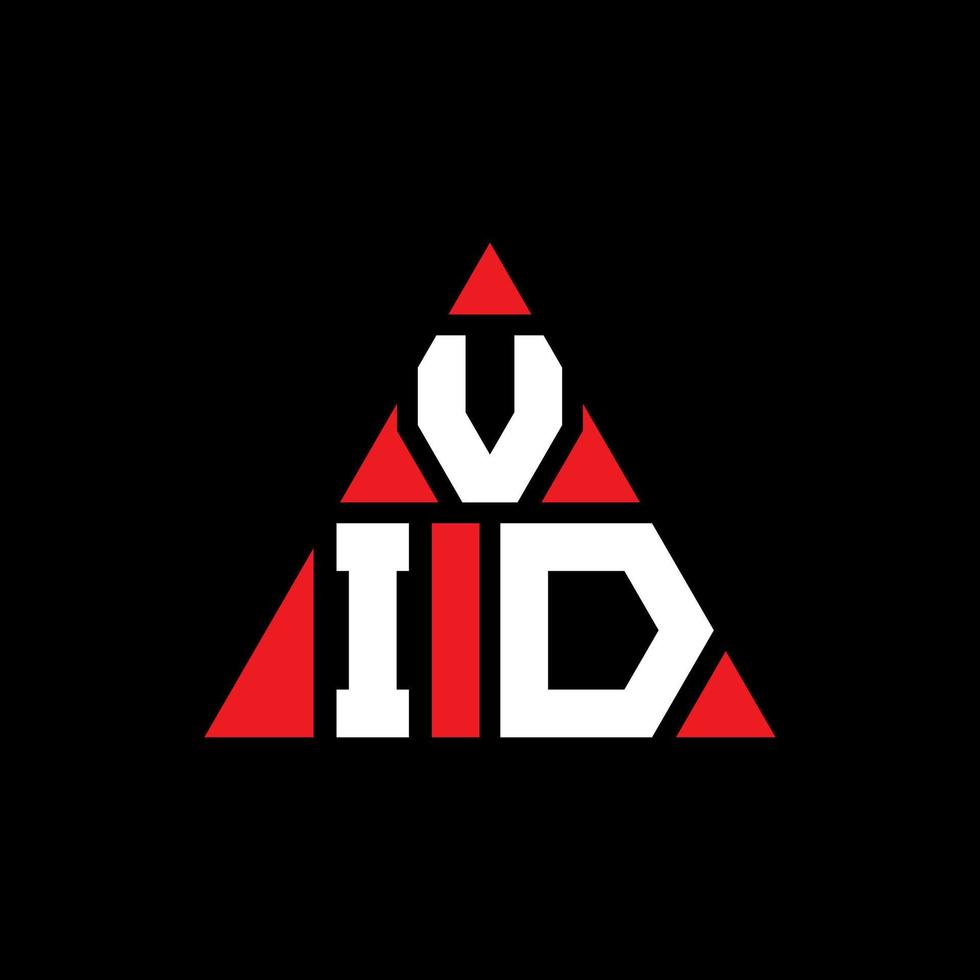 diseño de logotipo de letra de triángulo vid con forma de triángulo. monograma de diseño de logotipo de triángulo vid. plantilla de logotipo de vector de triángulo vid con color rojo. logo triangular vid logo simple, elegante y lujoso.